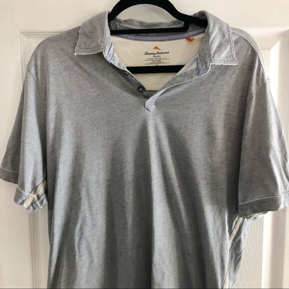 Men’s Tommy Bahama Island Modern Fit SS Polo Gray - Picture 3 of 6